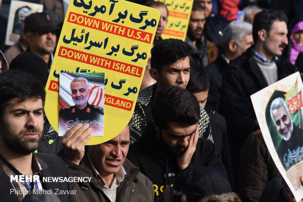 راهپیمایی مردم ارومیه در پی شهادت سردار سپهبد حاج قاسم سلیمانی