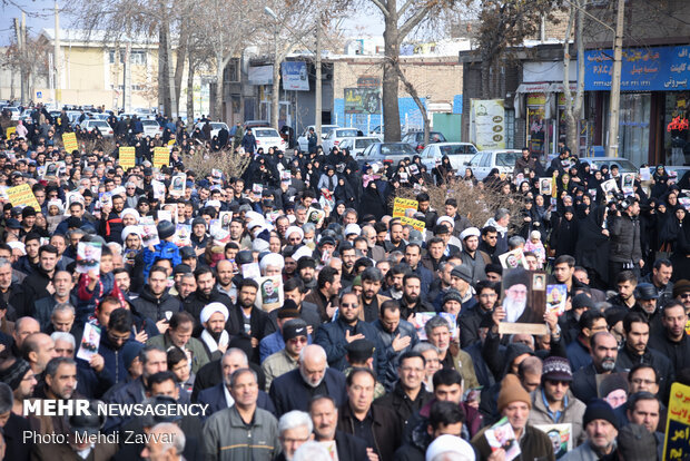 راهپیمایی مردم ارومیه در پی شهادت سردار سپهبد حاج قاسم سلیمانی