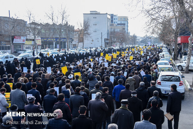 راهپیمایی مردم ارومیه در پی شهادت سردار سپهبد حاج قاسم سلیمانی