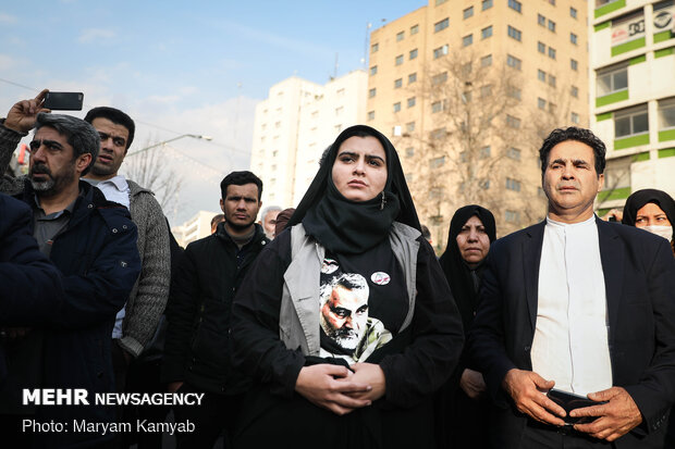 راهپیمایی مردم تهران در پی شهادت سردار سپهبد حاج قاسم سلیمانی