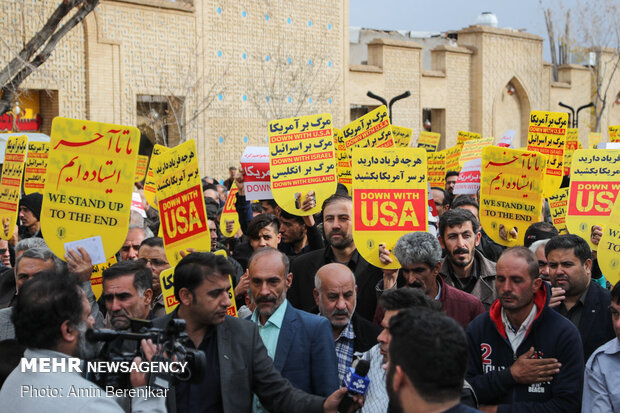 راهپیمایی مردم شیراز در محکومیت ترور شهید حاج قاسم سلیمانی