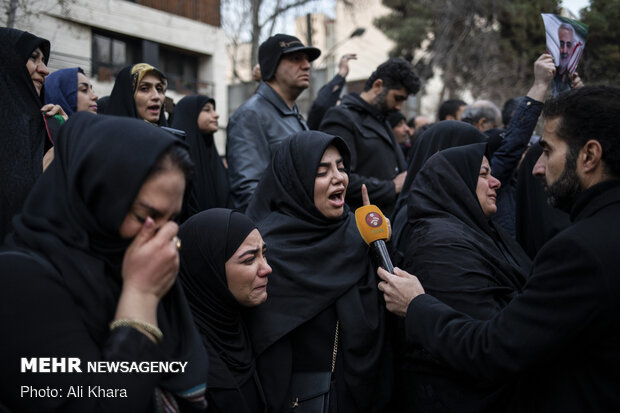 Protest in front of UN office in Tehran for Soleimani's assassination