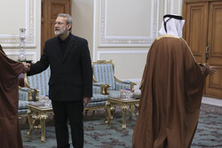 دیدار وزیر امور خارجه قطر با رئیس مجلس شورای اسلامی