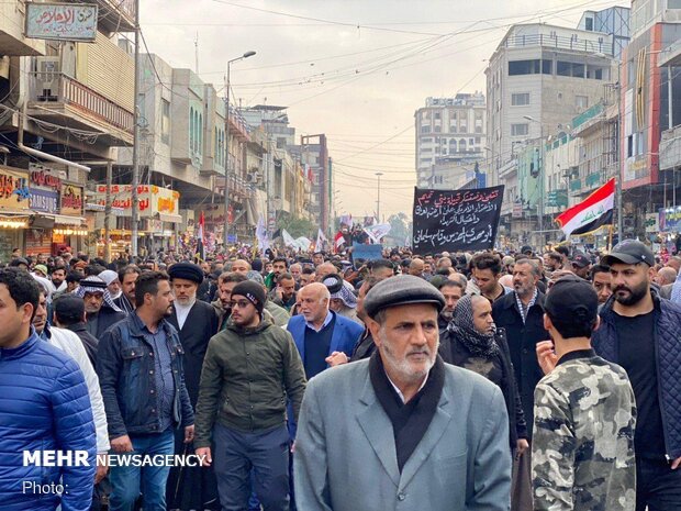 Funeral procession of Lt. Gen. Soleimani, Al-Mohandes in Kazemein 