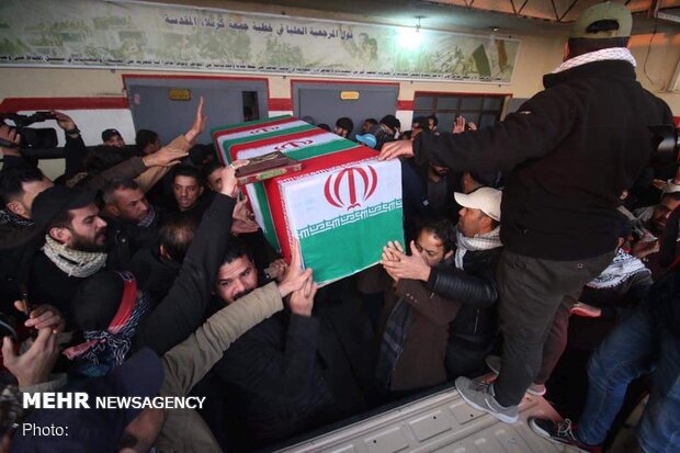 Funeral procession of Lt. Gen. Soleimani, Al-Mohandes in Kazemein 