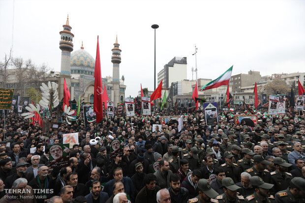 Thousands march in Tehran to commemorate martyrdom of top general Qassem Soleimani