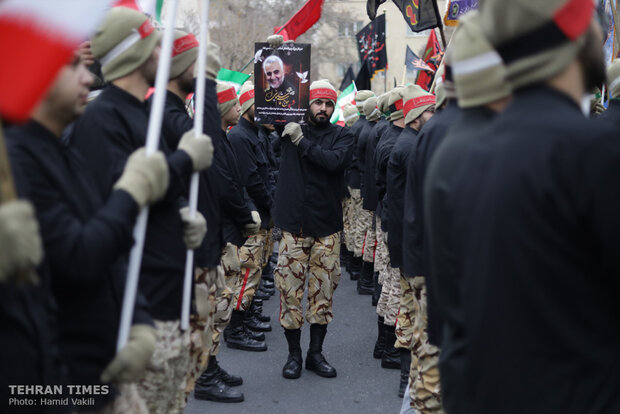 Thousands march in Tehran to commemorate martyrdom of top general Qassem Soleimani