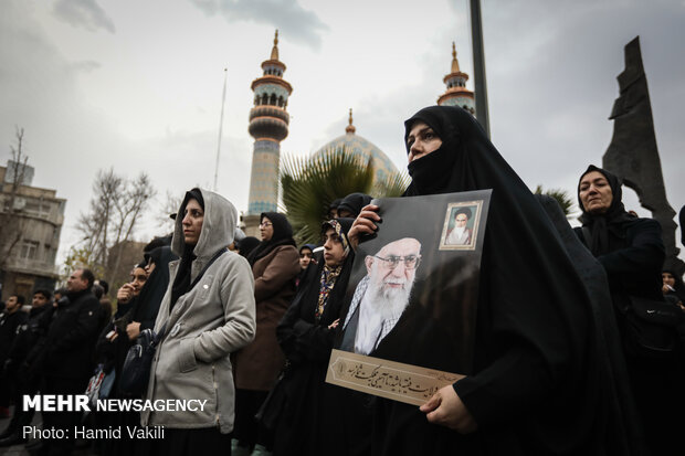 تجمع بزرگداشت شهید سپهبد قاسم سلیمانی در میدان فلسطین