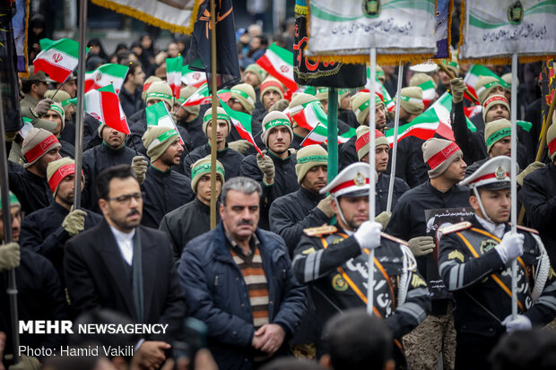 تجمع بزرگداشت شهید سپهبد قاسم سلیمانی در میدان فلسطین