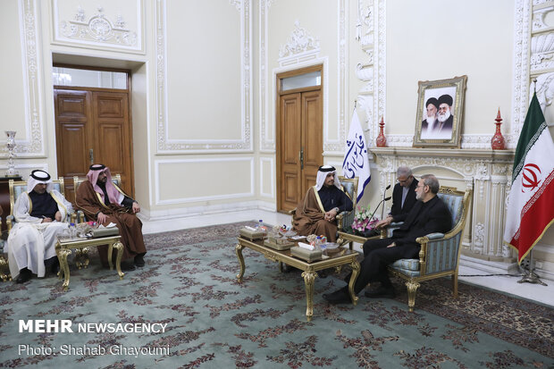 دیدار وزیر امور خارجه قطر با رییس مجلس