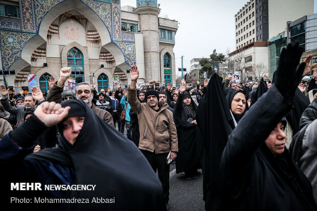 تجمع بزرگداشت شهید سپهبد قاسم سلیمانی در میدان فلسطین