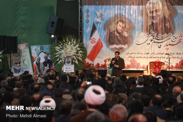 مراسم بزرگداشت شهید سپهبد قاسم سلیمانی در زنجان