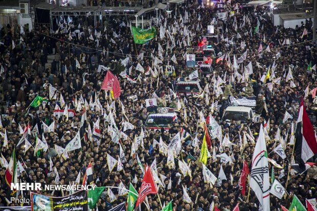 Funeral processions of martyred Iranian, Iraqi commanders in Karbala