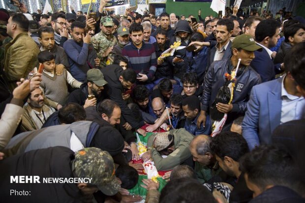 Funeral processions of martyred Iranian, Iraqi commanders in Karbala