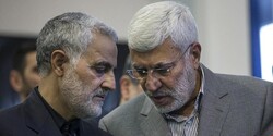 Iranian commander Lt. Gen. Qassem Soleimani and the deputy chief of Iraq's PMF Abu Mahdi al-Muhandis
