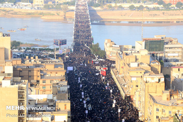 VIDEO: Ahvaz streets packed with mourners of General Soleimani