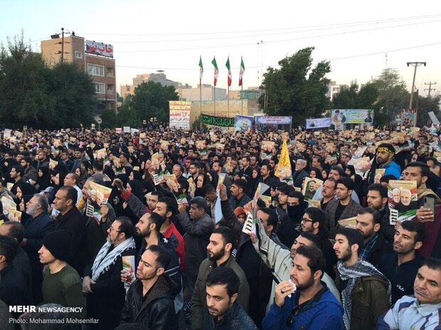 Funeral procession for martyr Lt. Gen. Soleimani in Ahvaz