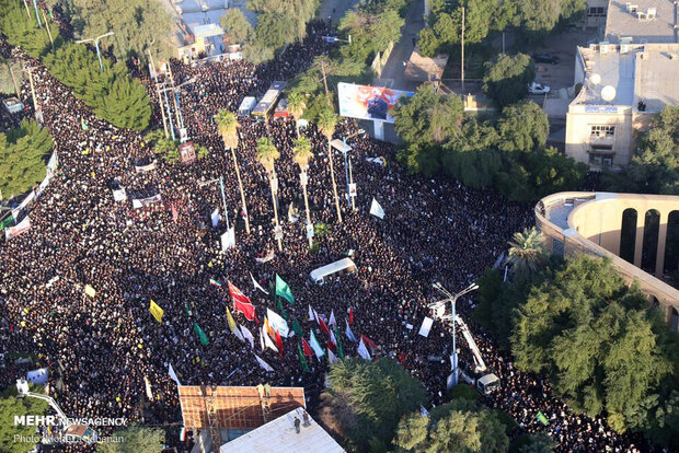 Funeral procession for martyr Lt. Gen. Soleimani in Ahvaz