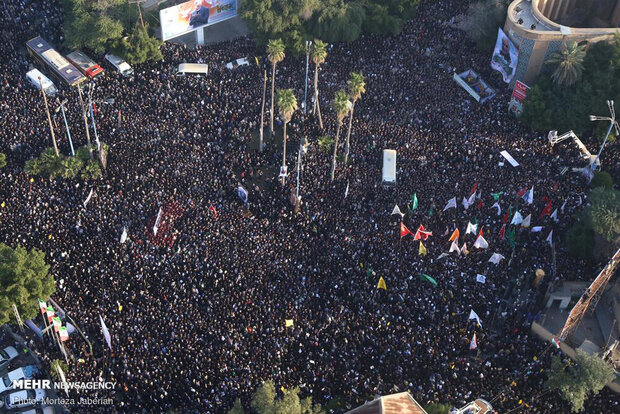 Funeral procession for martyr Lt. Gen. Soleimani in Ahvaz
