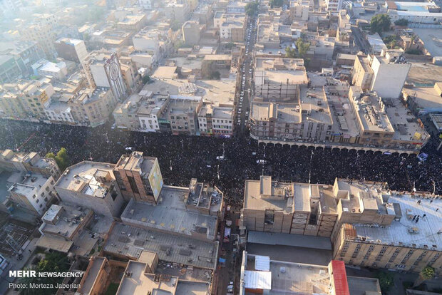 Funeral procession for martyr Lt. Gen. Soleimani in Ahvaz