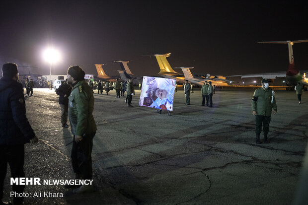 Gen. Soleimani's body arrives in Tehran