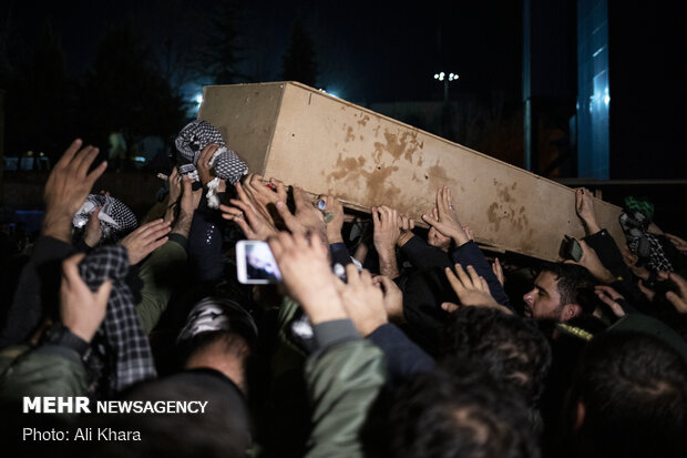 Gen. Soleimani's body arrives in Tehran