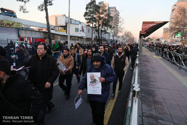 Packed crowds attend funeral procession of top military commander Qasem Soleimani in Tehran 