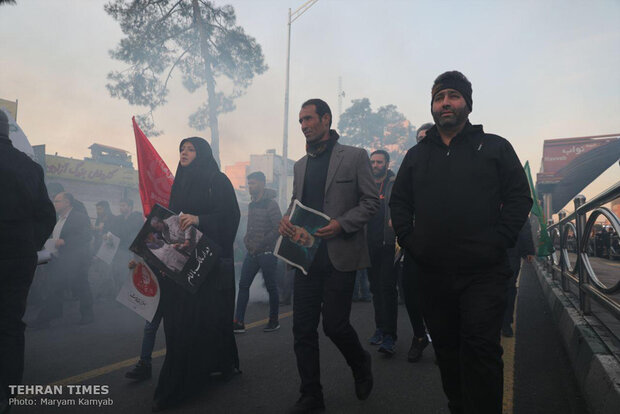 Packed crowds attend funeral procession of top military commander Qasem Soleimani in Tehran 