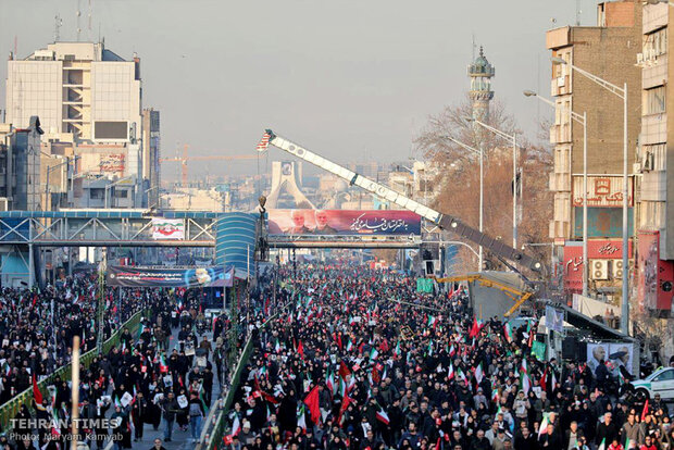 Packed crowds attend funeral procession of top military commander Qasem Soleimani in Tehran 