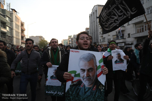 Packed crowds attend funeral procession of top military commander Qasem Soleimani in Tehran 