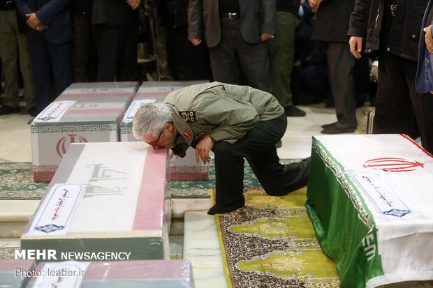 Leader performs ritual prayers for Lt. Gen. Qasem Soleimani