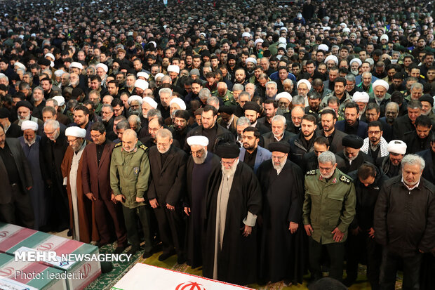 Leader performs ritual prayers for Lt. Gen. Qasem Soleimani