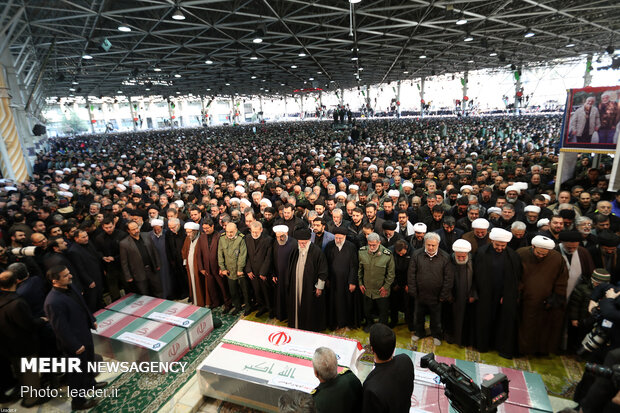 Leader performs ritual prayers for Lt. Gen. Qasem Soleimani