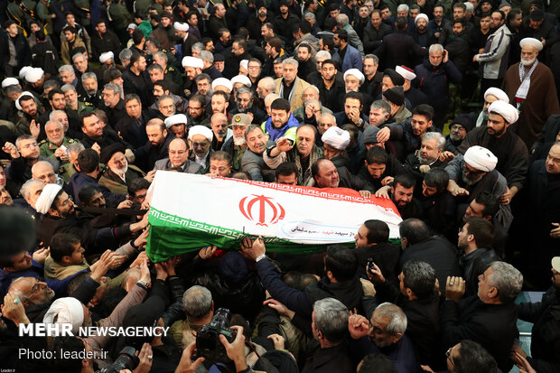 Leader performs ritual prayers for Lt. Gen. Qasem Soleimani