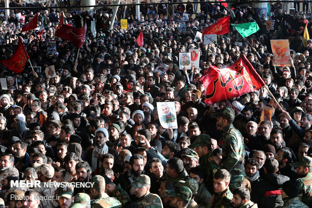 Leader performs ritual prayers for Lt. Gen. Qasem Soleimani