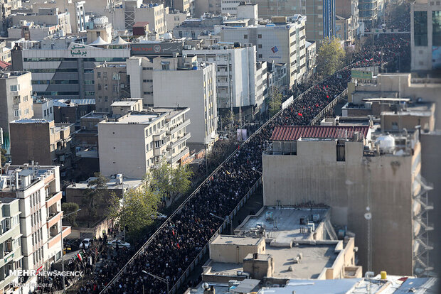 Aerial photos of General Soleimani funeral in Tehran