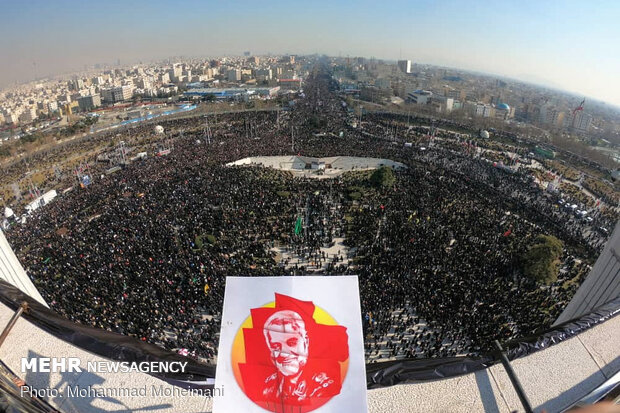 Millions participate at funeral procession of Lt. Gen. Soleimani in Tehran
