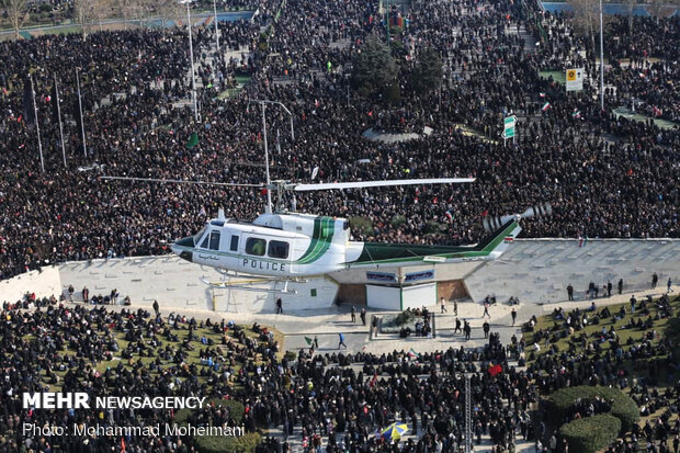 Millions participate at funeral procession of Lt. Gen. Soleimani in Tehran
