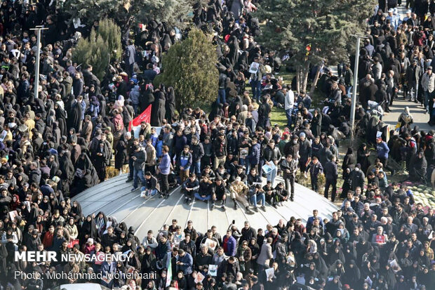 Millions participate at funeral procession of Lt. Gen. Soleimani in Tehran
