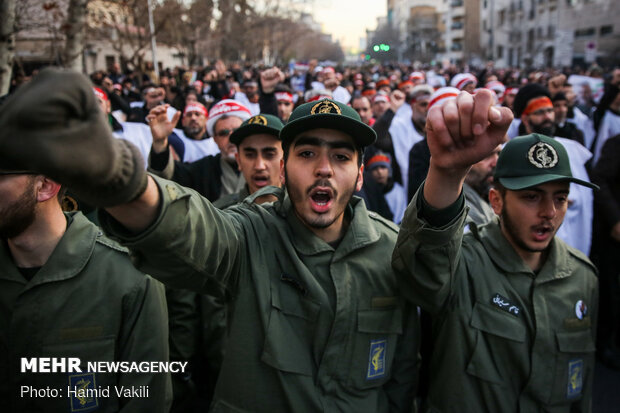 Packed crowds attend funeral procession of Lt. Gen. Soleimani in Tehran
