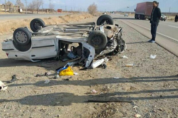 واژگونی خودروی سواری در ورزقان/ ۱ نفر کشته و ۵ نفر زخمی شدند
