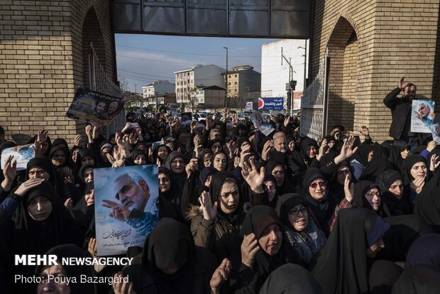 مراسم بزرگداشت شهید سپهبد قاسم سلیمانی در رشت