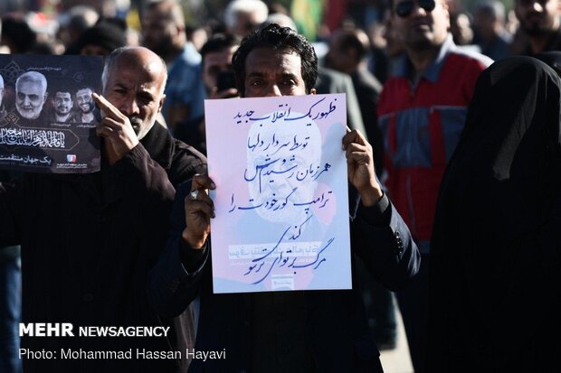 تشييع ضخم لجثمان الشهيد ابومهدي المهندس في خوزستان