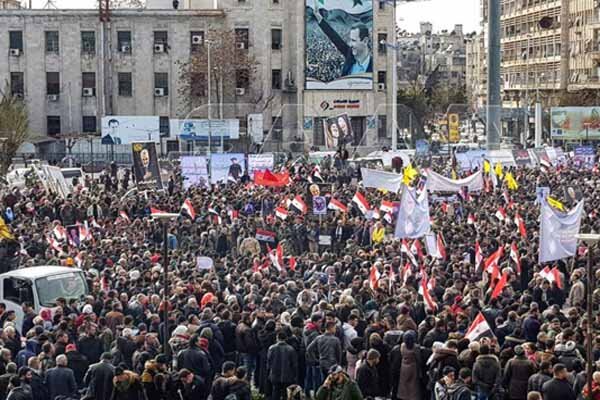 Magnificent rally in Syria’s Aleppo in condemnation of assassination of Lt. Gen. Soleimani