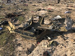 Tahran'daki uçak kazasından fotoğraflar
