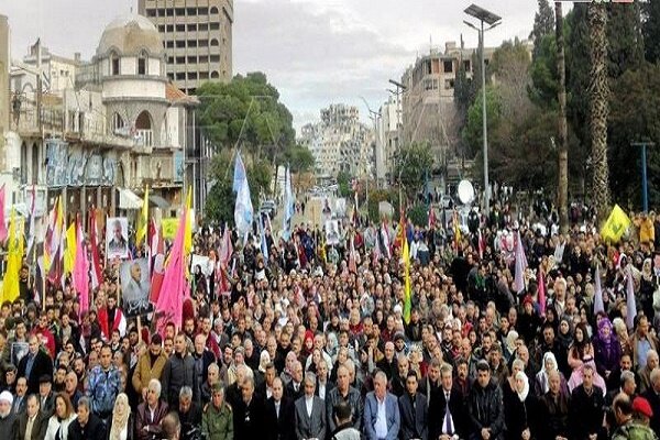 ABD'nin terör eylemi Suriye halkı tarafından protesto edildi