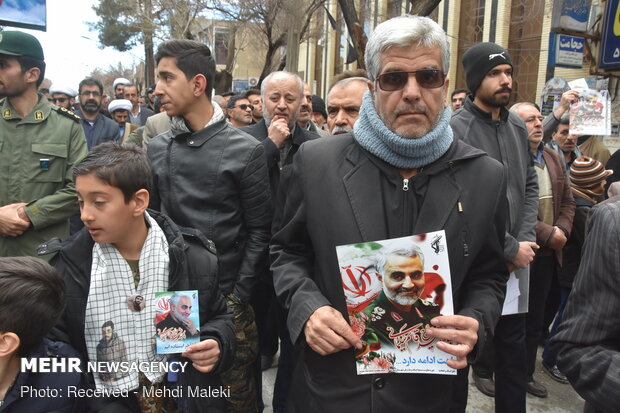 مراسم راهپیمایی و بزرگداشت شهادت سردار شهید سلیمانی در شهرضا