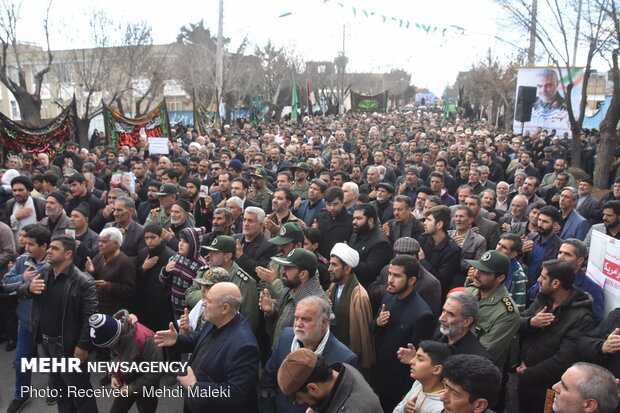 مراسم راهپیمایی و بزرگداشت شهادت سردار شهید سلیمانی در شهرضا