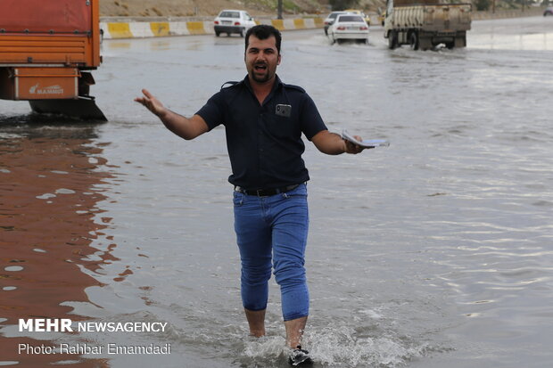 فيضانات في مدينة بندر عباس
