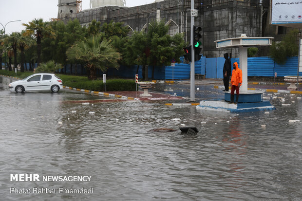 فيضانات في مدينة بندر عباس